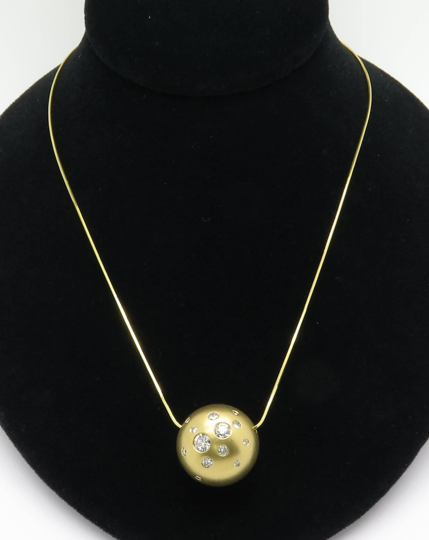 Etienne Perret Galaxy Diamant Gold Anhänger im Zustand „Hervorragend“ in Columbia, MO