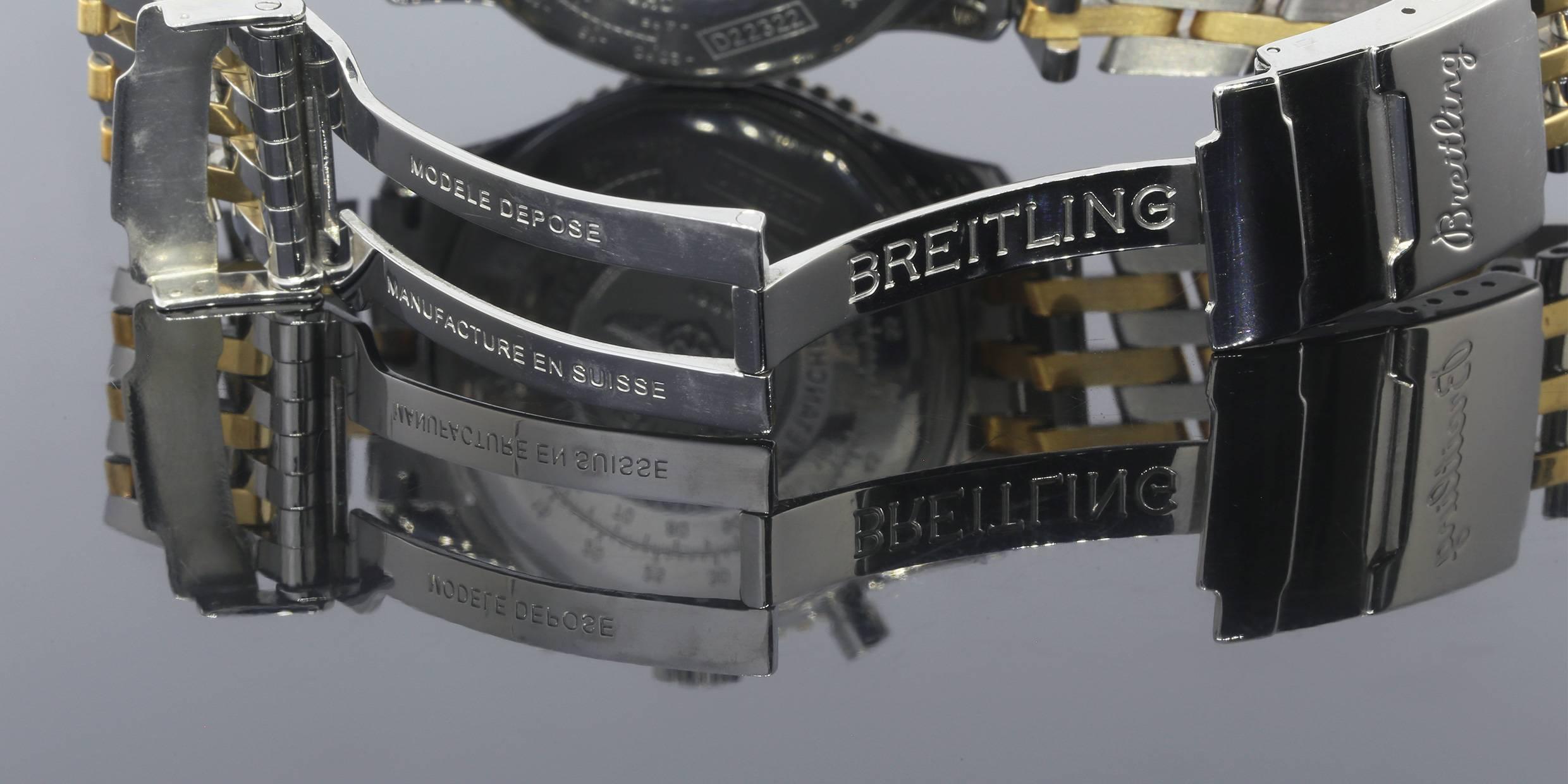  Breitling Montre-bracelet Cosmonaute Navitimer bicolore en or jaune et acier inoxydable Pour hommes 