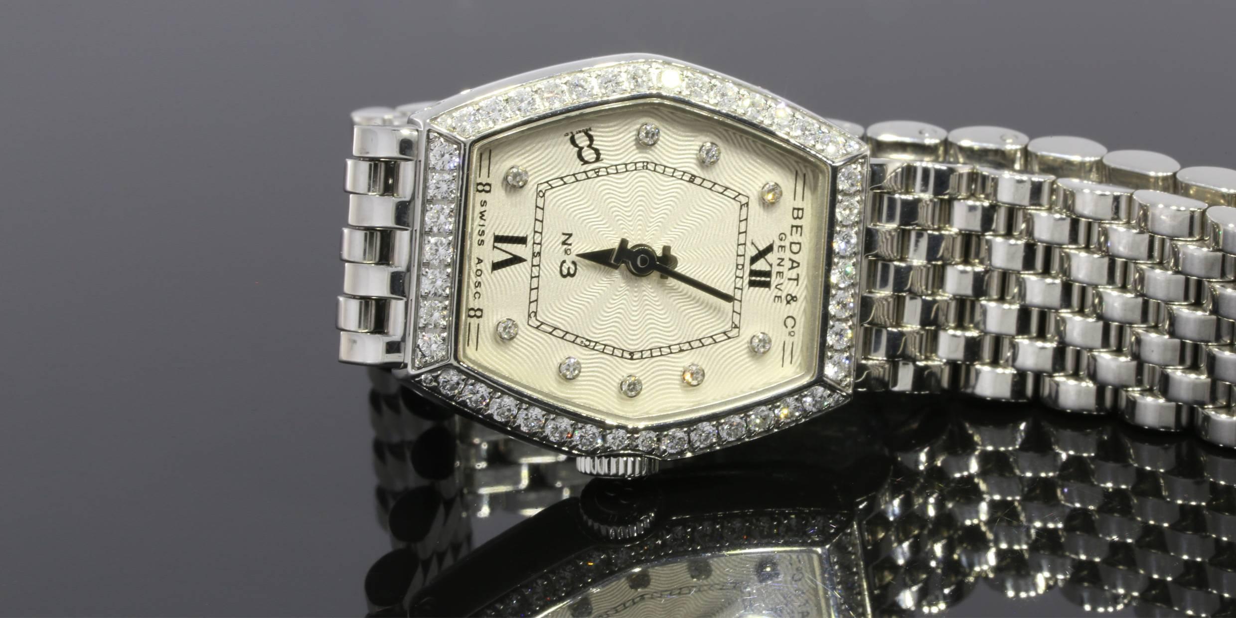 Bedat Lady's Stainless Steel No. 3 Diamond Bezel and Dial Wristwatch Ref. 306 1