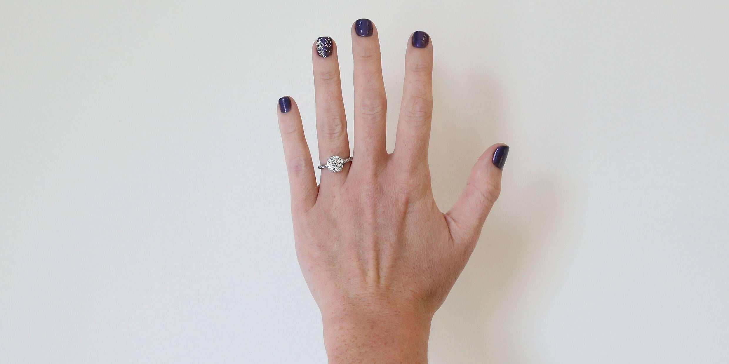 Tiffany & Co. 1::06 Karat Diamant Platin Umarmung Halo Verlobungsring 3