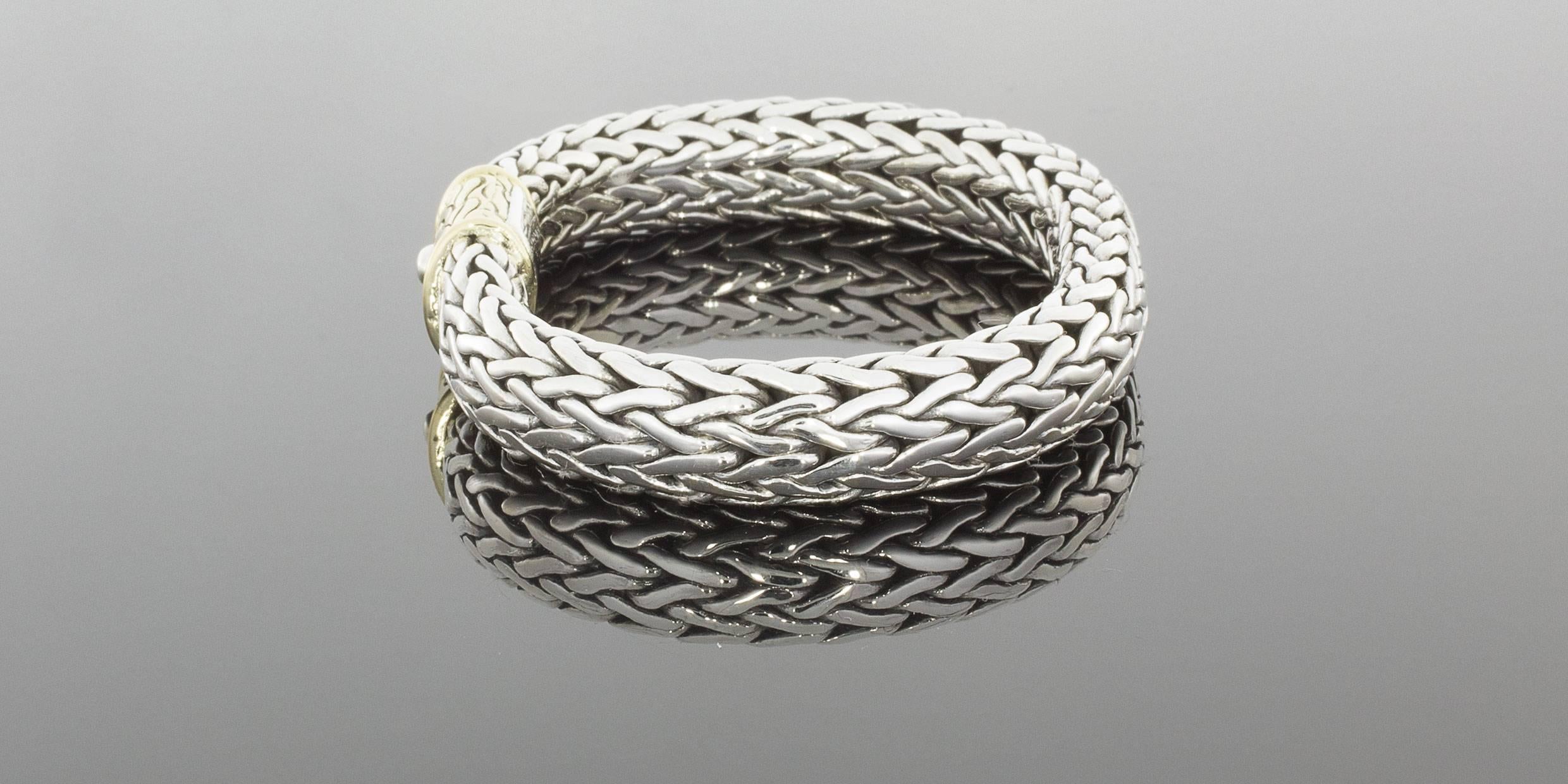 john hardy sterling silver classic woven bracelet