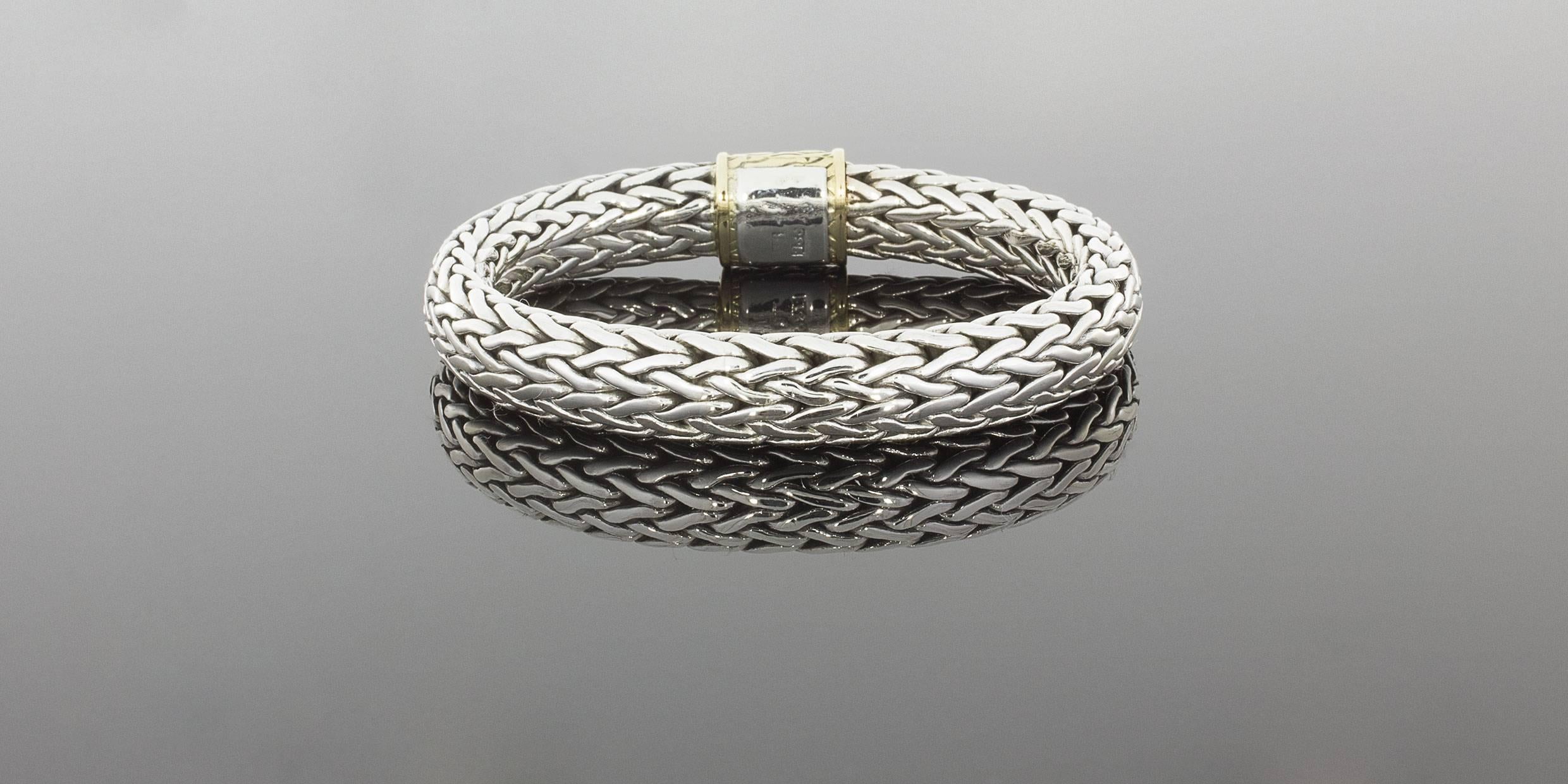 silver woven bracelet