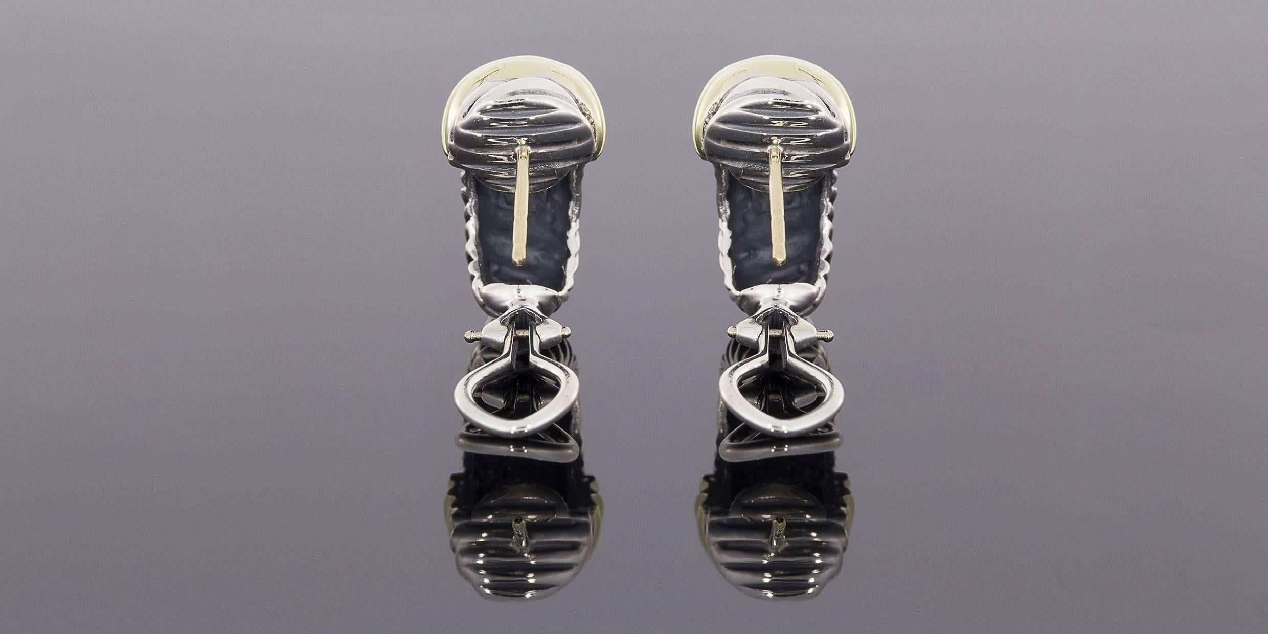 david yurman sculpted cable shrimp earrings