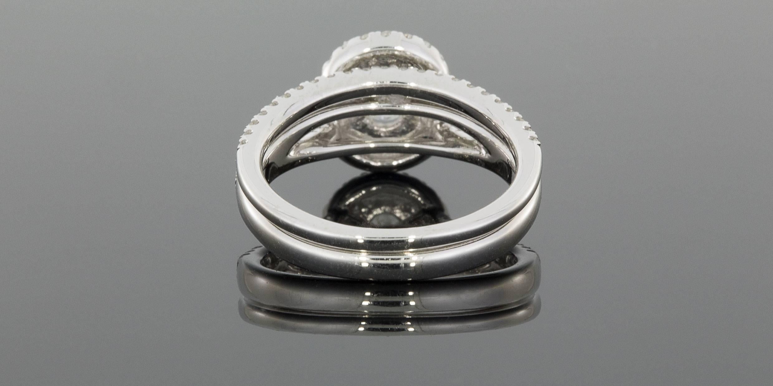 double band halo engagement ring