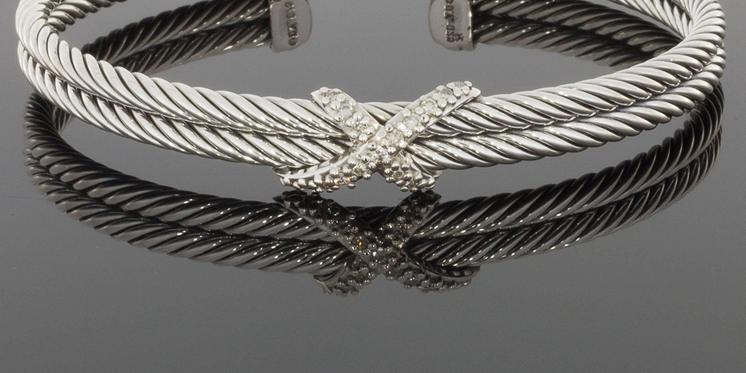 david yurman diamond x bracelet