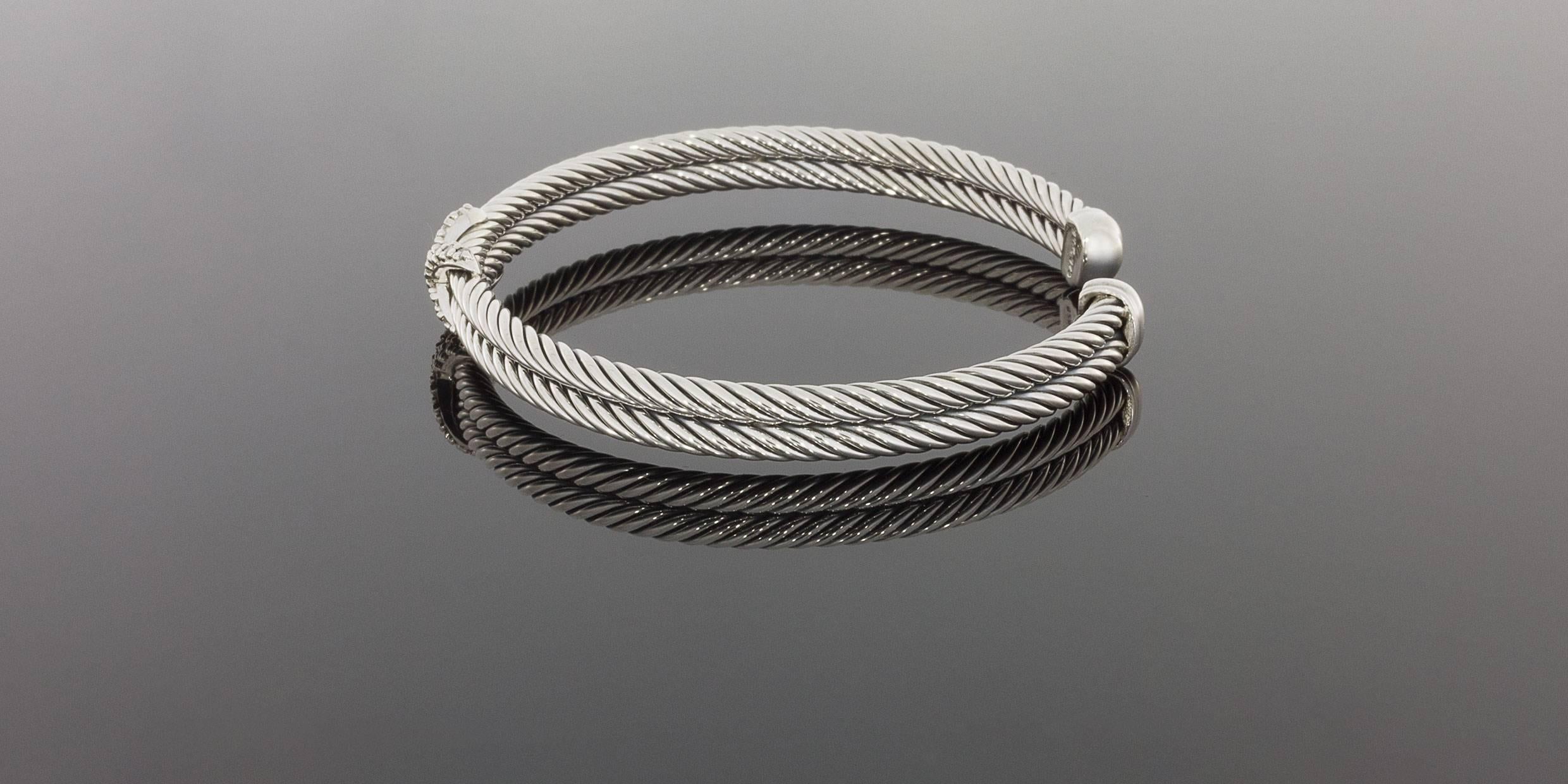 david yurman cuff bracelet with diamonds