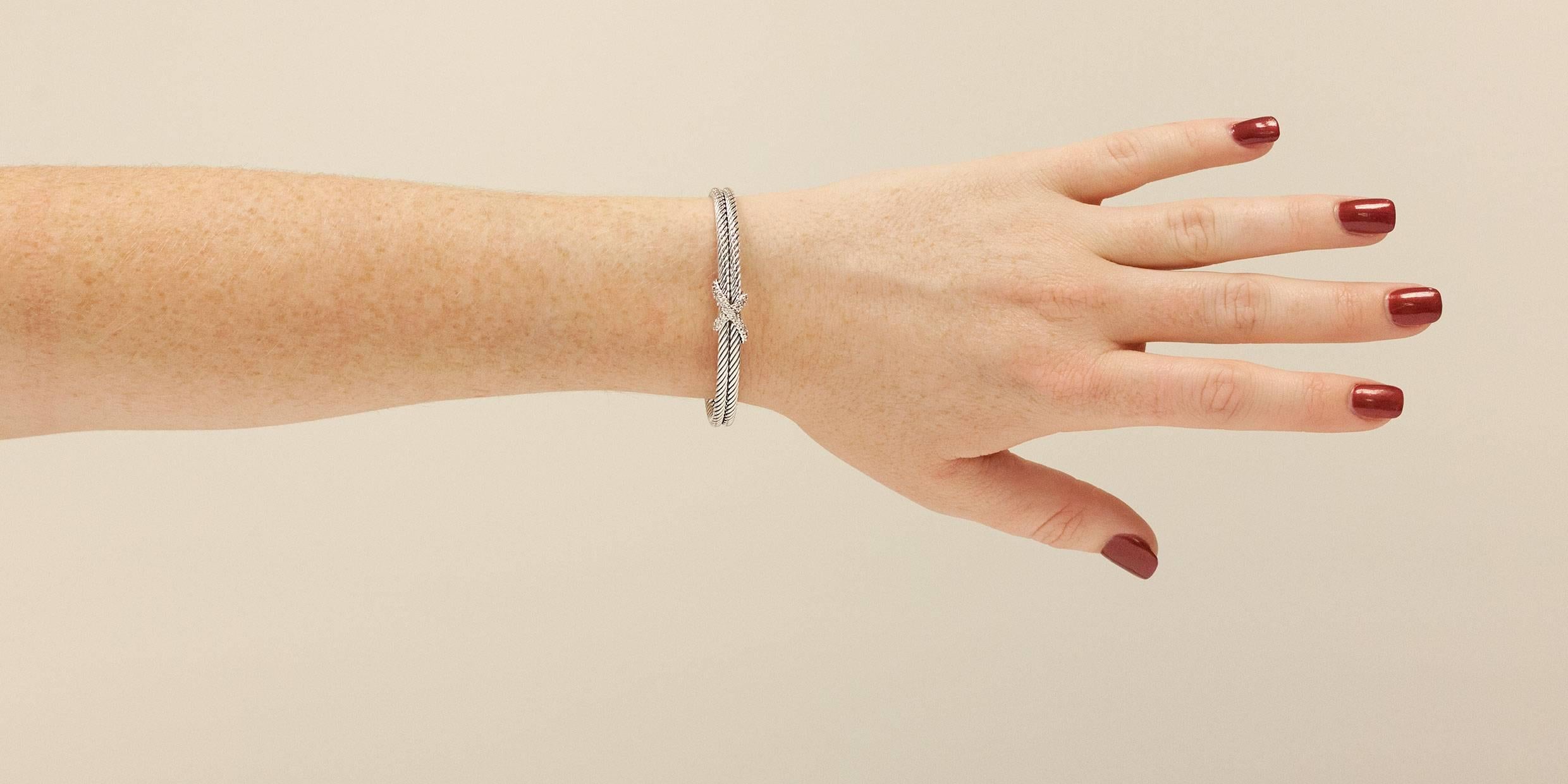 David Yurman Sterling Silver Diamond 