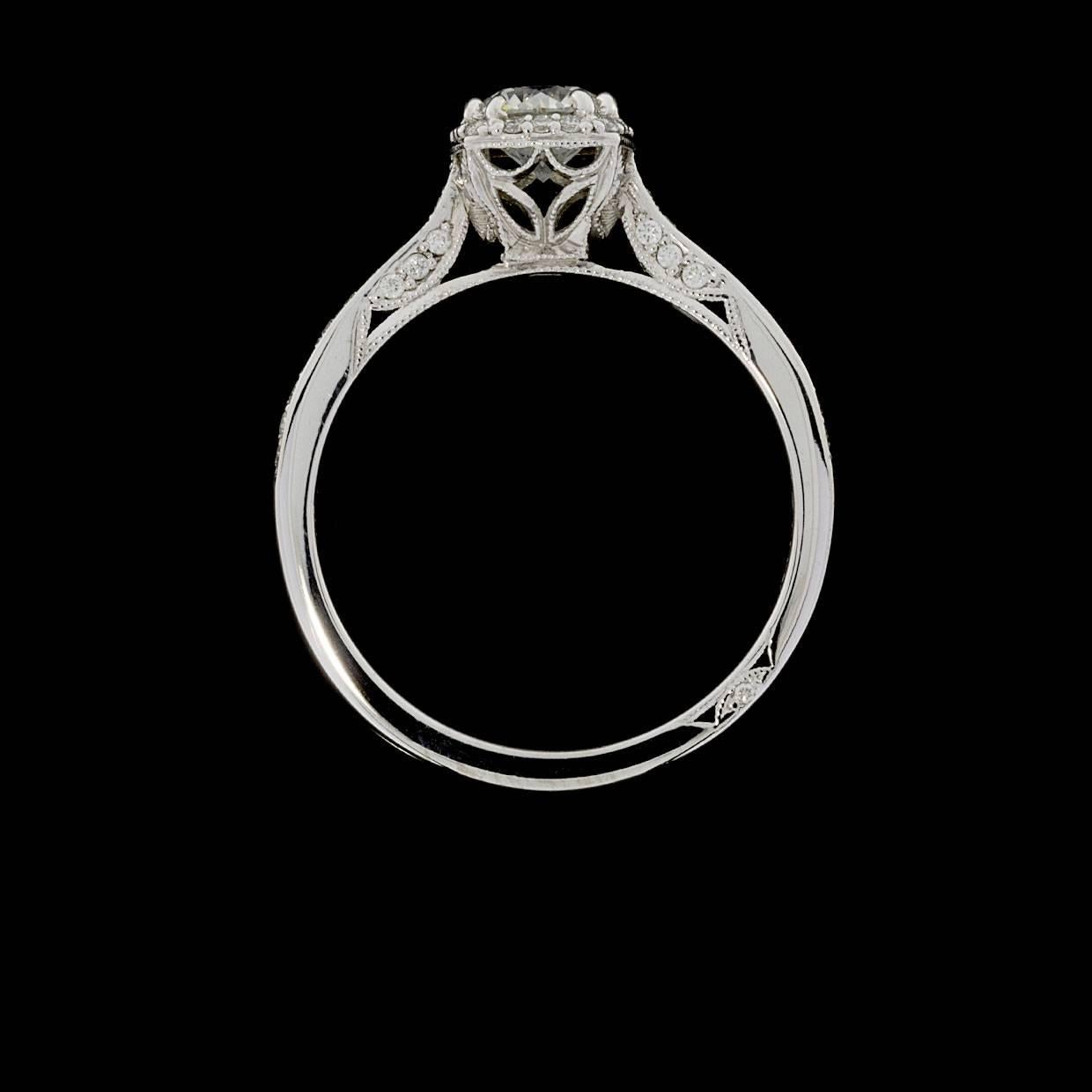 Women's Tacori  GIA Certified Diamond Dantela Halo Engagement Ring
