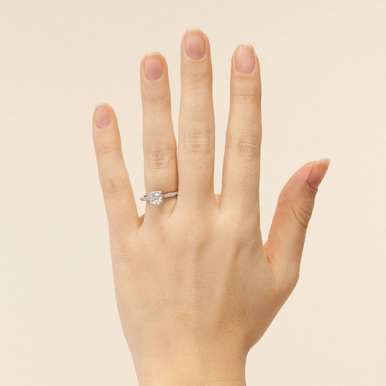 Tacori  GIA Certified Diamond Dantela Halo Engagement Ring 3