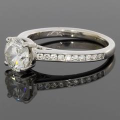 Martin Flyer Round Diamond Classic Channel Set Engagement Ring