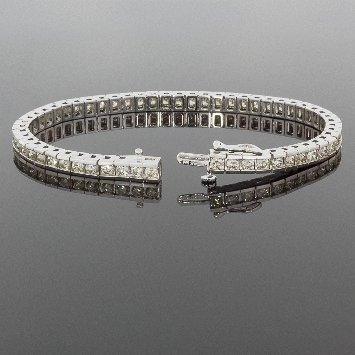 channel set diamond bracelet