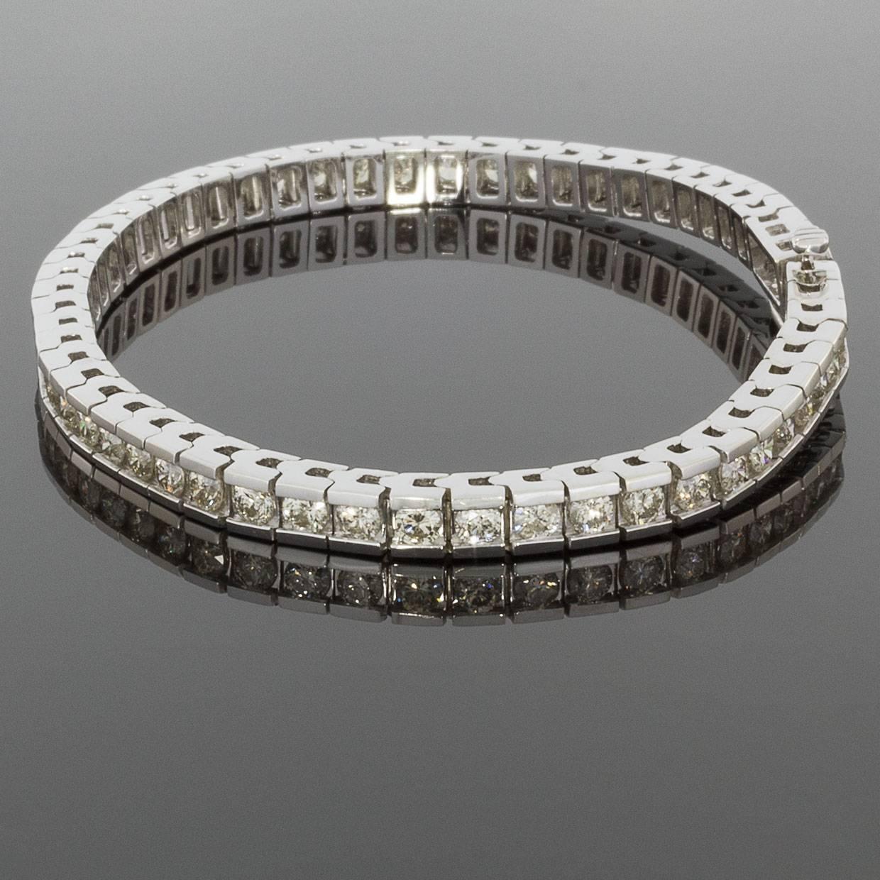 channel set tennis bracelet