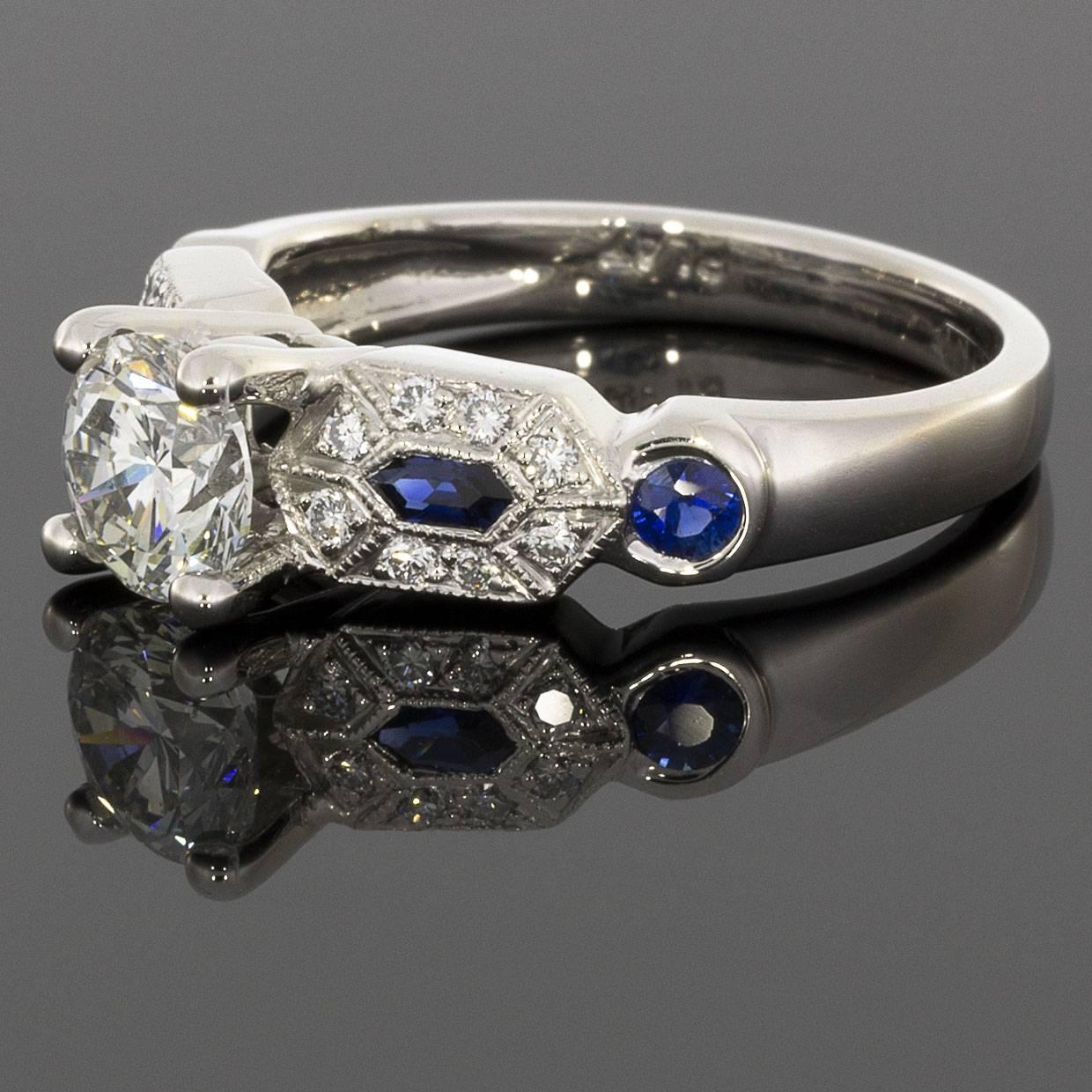 This gorgeous engagement ring is from the designer Tacori. Handcrafted in California, every Tacori piece demonstrates exquisite artistry with beauty radiating from every angle. Tacori is known for creating some of the most desired rings in the