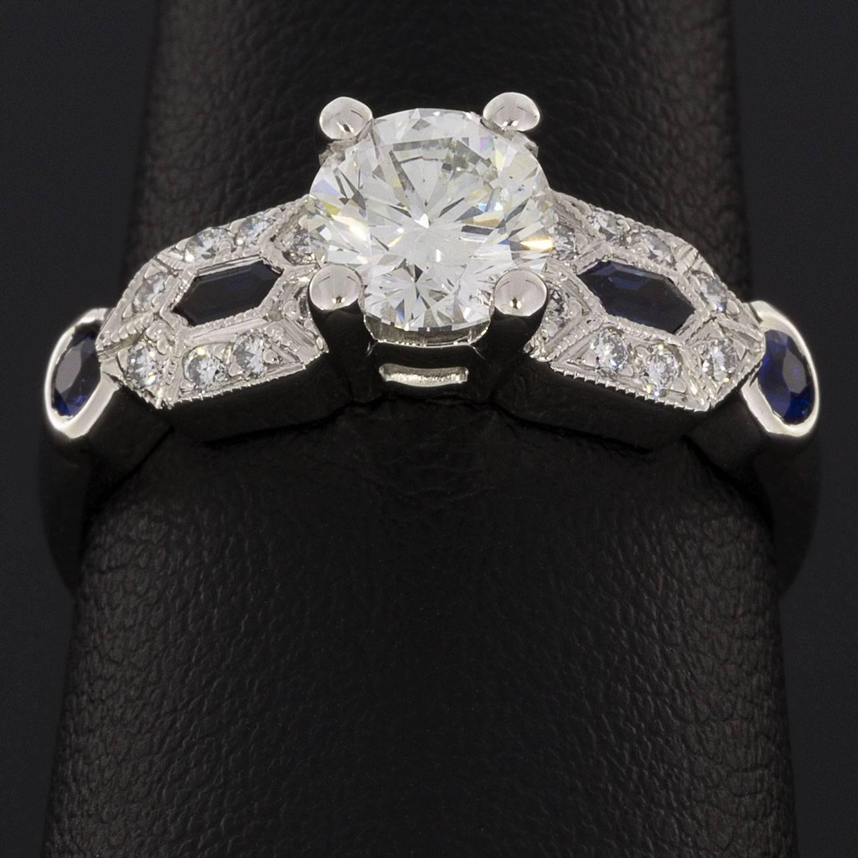 Tacori Certified Diamond Platinum Engagement Ring In Excellent Condition In Columbia, MO