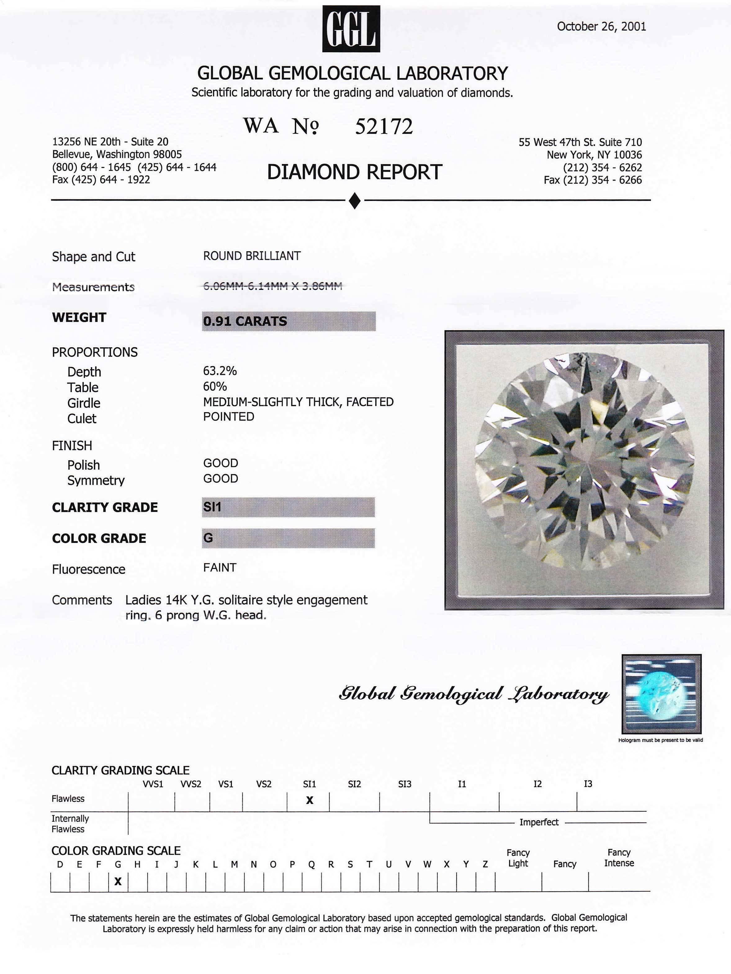 Tacori Certified Diamond Platinum Engagement Ring 2