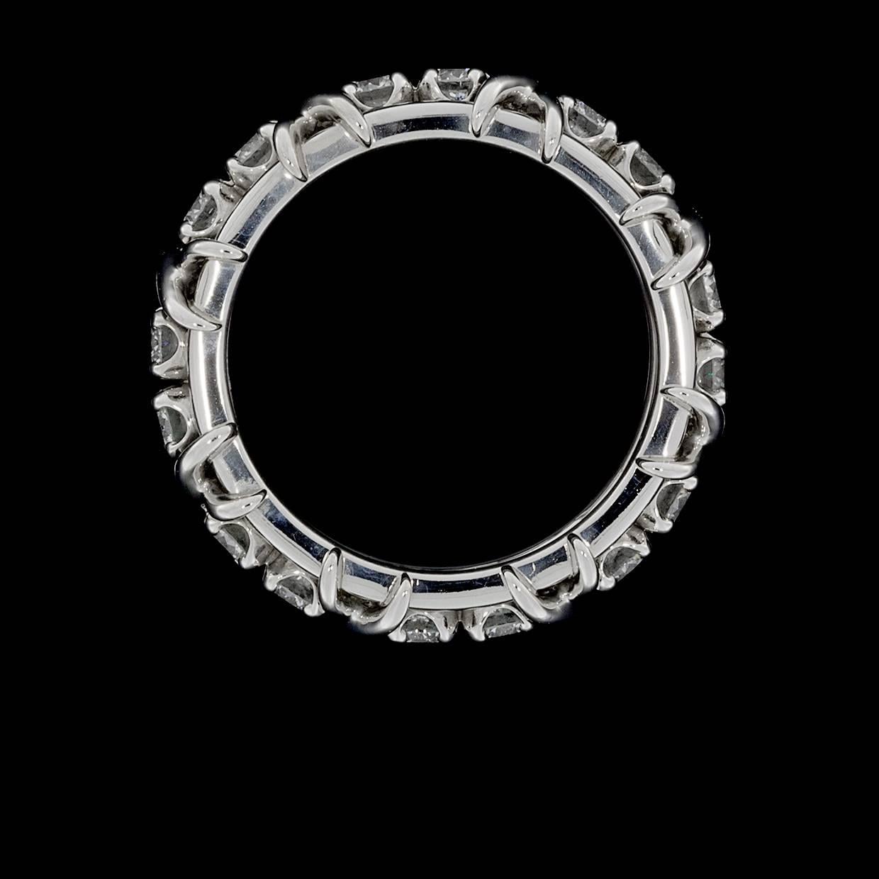 Women's Tiffany & Co. Schlumberger 16 Stone Diamond Platinum Eternity Band Wedding Ring