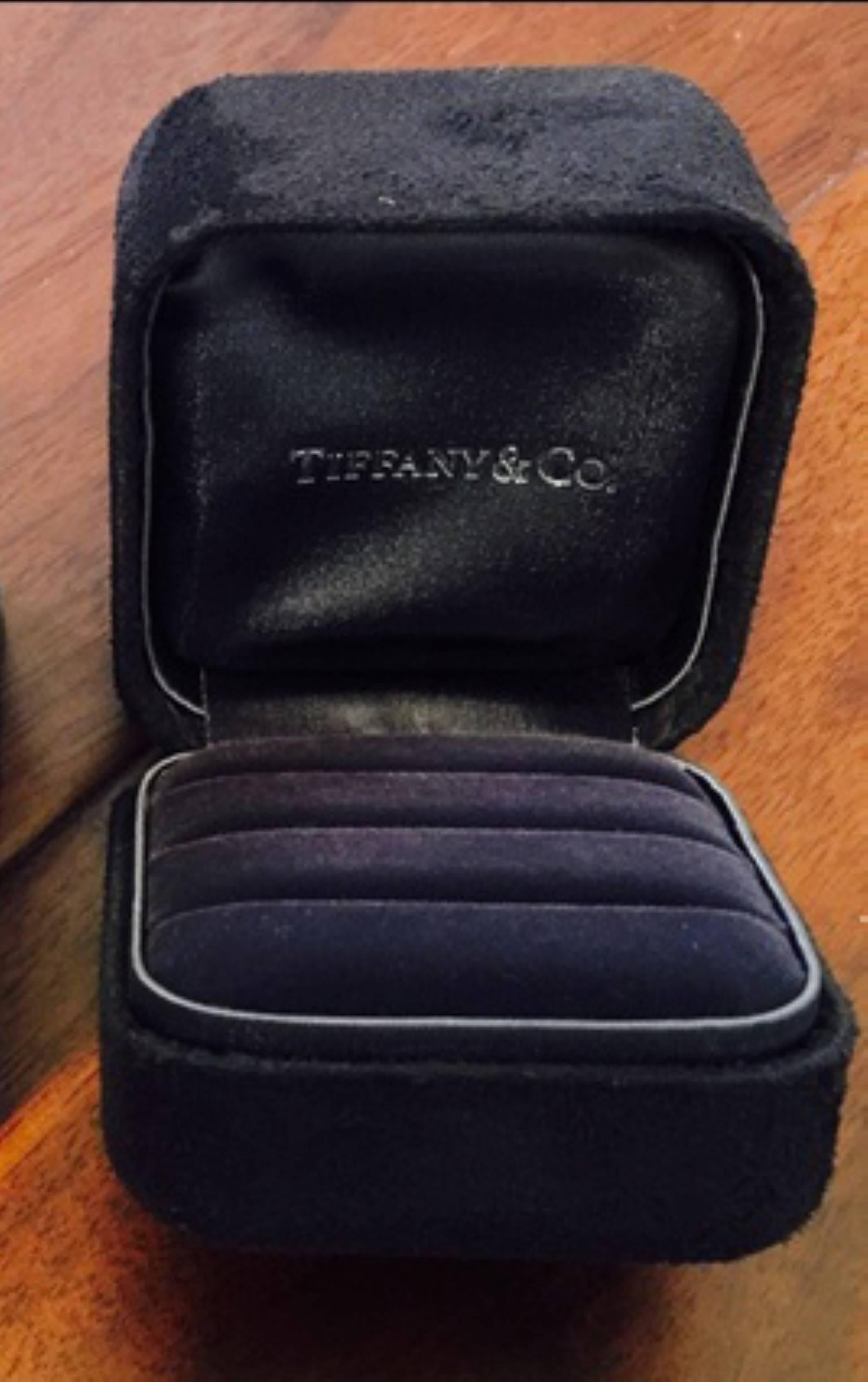 Tiffany & Co. Ideal Cut Diamond Platinum Ribbon Engagement Ring 1