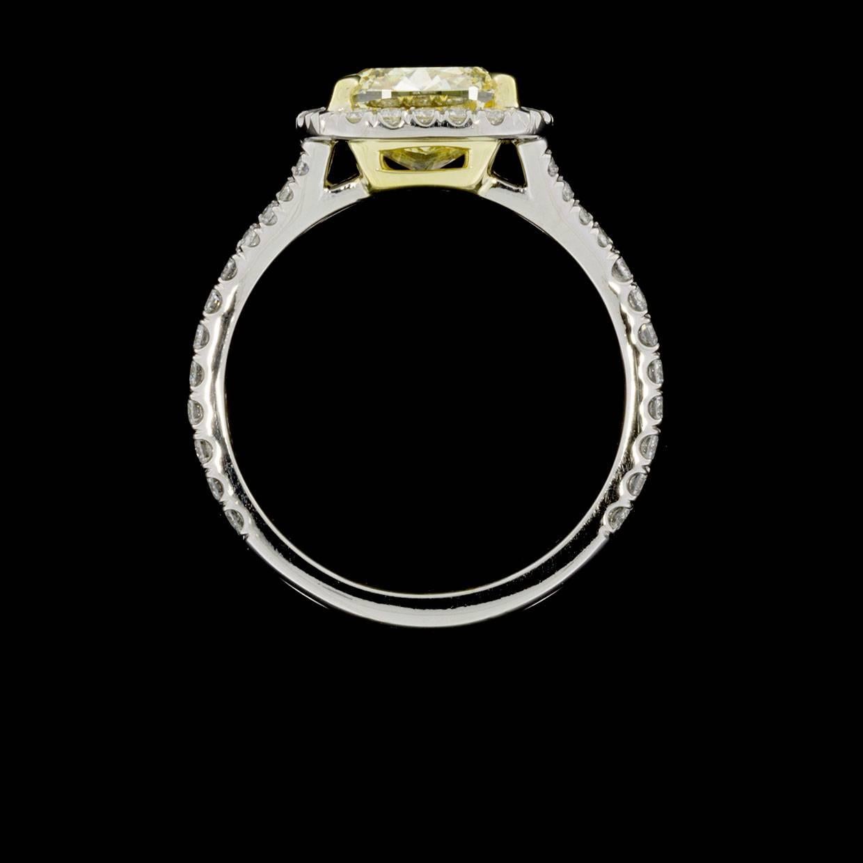 cushion halo engagement ring