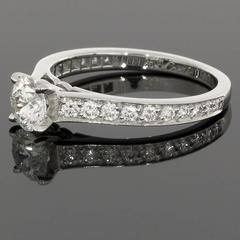 Bague de fiançailles Solitaire en platine 1895 avec diamant rond certifié GIA de Cartier