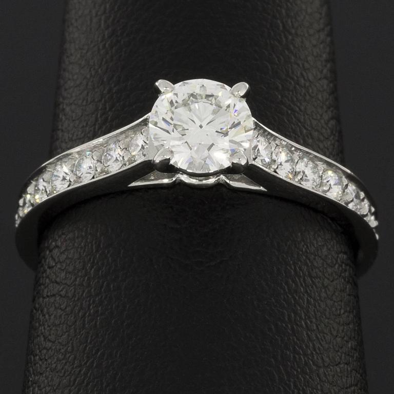 Cartier Round Diamond GIA Certified Platinum Solitaire 1895 Engagement Ring  at 1stDibs | cartier 1895 engagement ring, cartier gia certificate