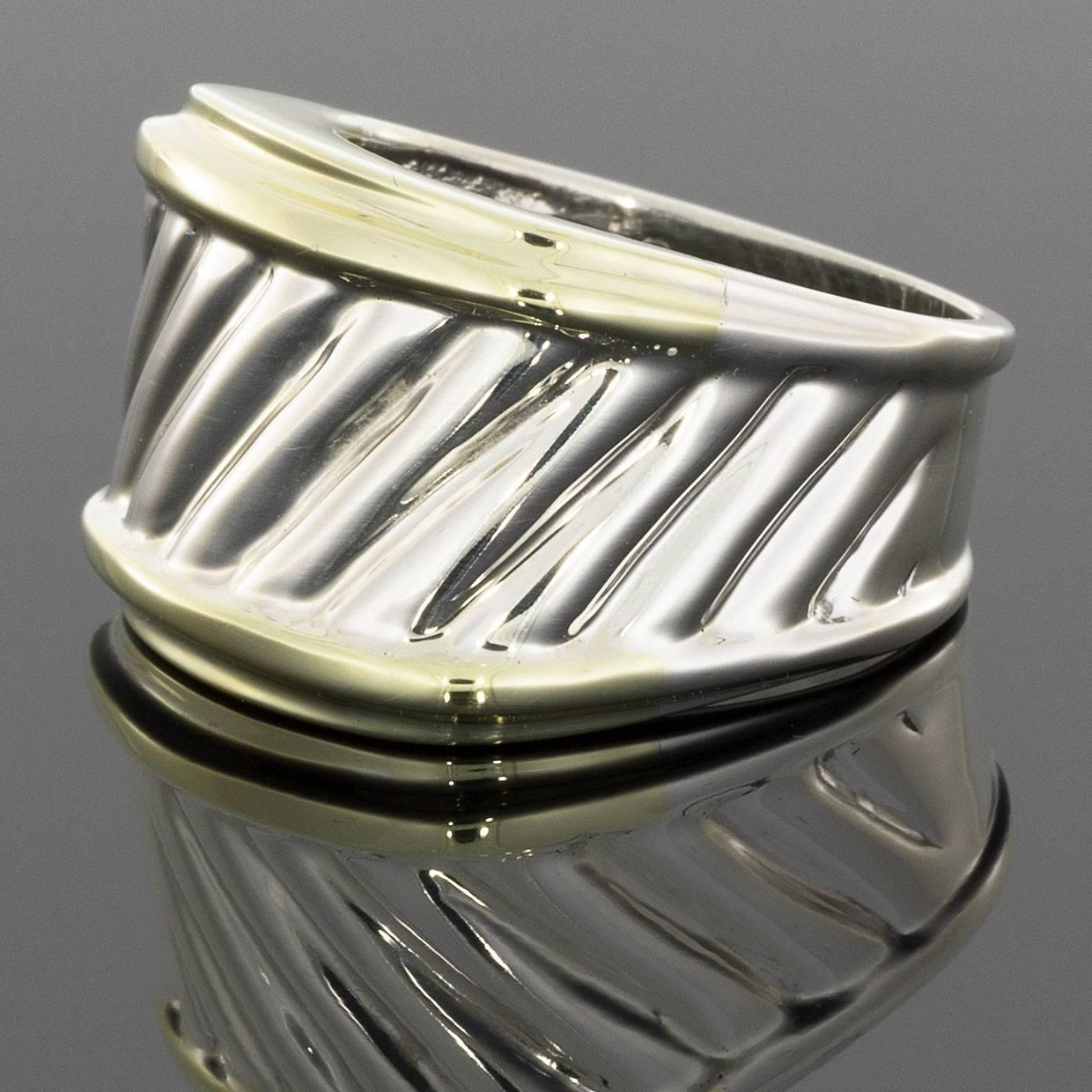 David Yurman's cable style jewelry has become his signature, the unifying element of every collection. This beautiful David Yurman ring is from the Thoroughbred Collection & features this signature cable design. David Yurman has created a unique