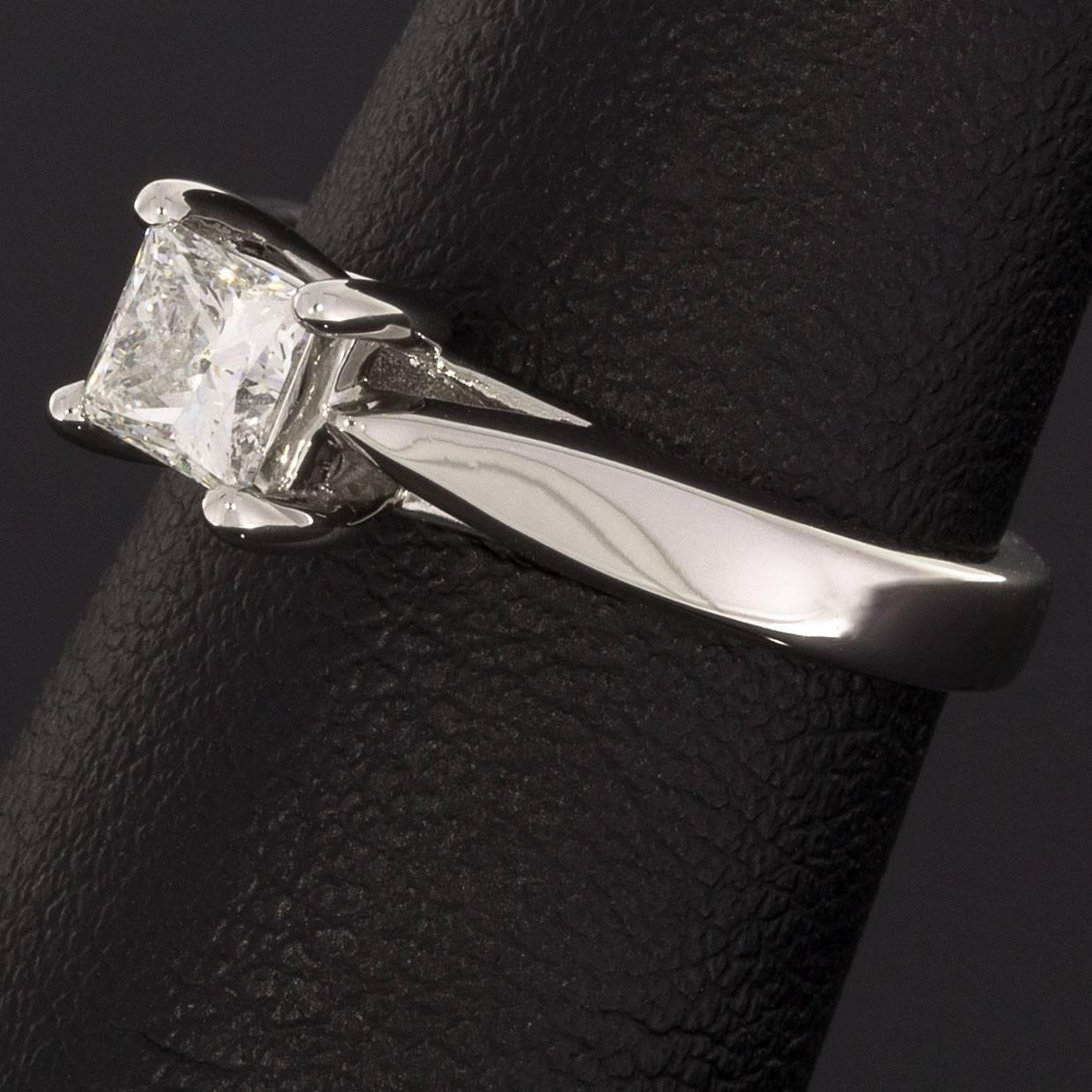 Princess Cut Ideal Princess Diamond Celebration Grand Certified Solitaire Engagement Ring