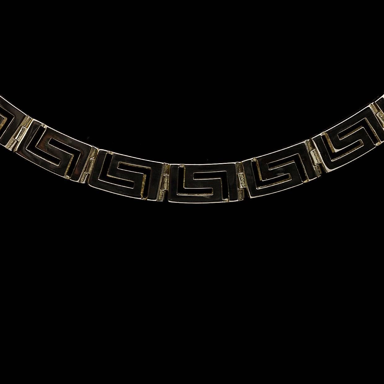 greek key gold chain