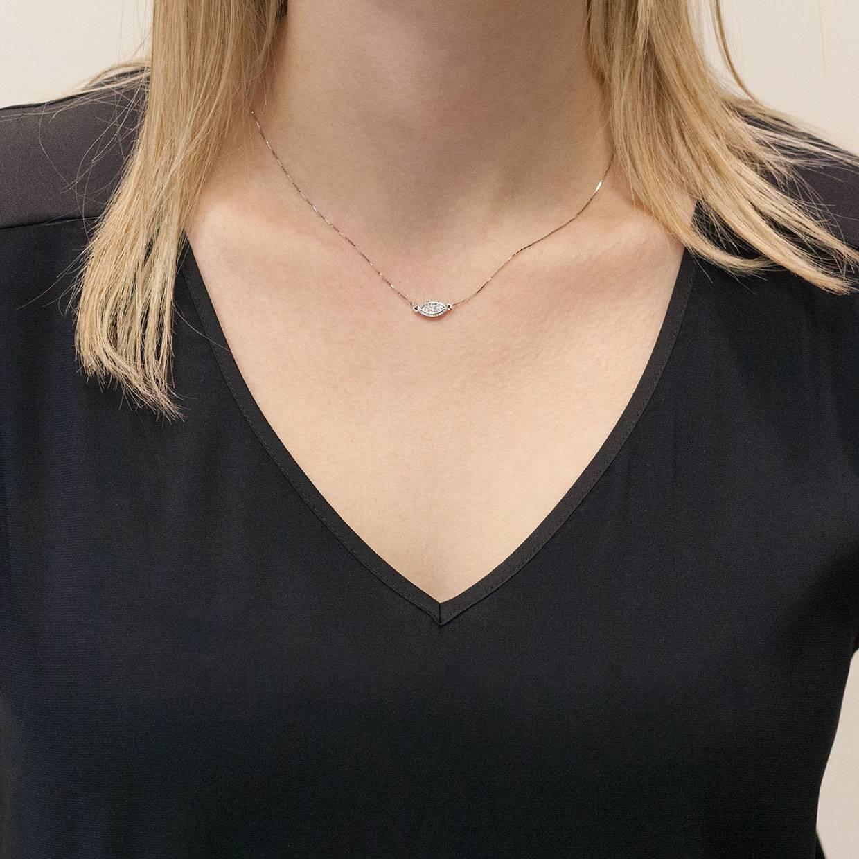 marquise diamond pendant necklace