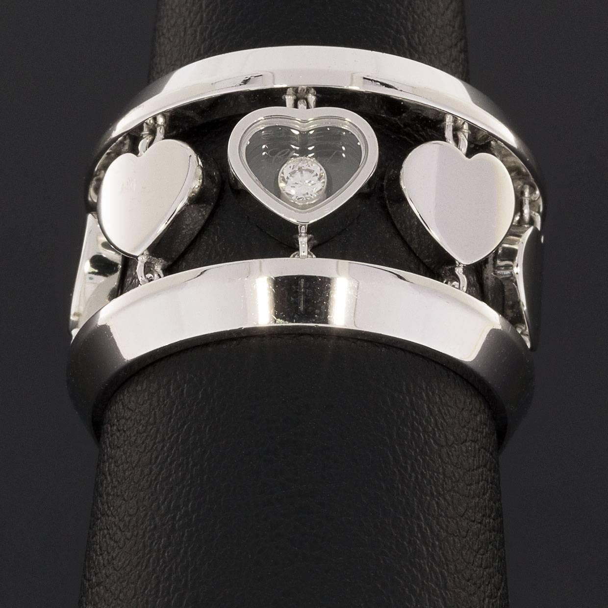 chopard heart ring floating diamonds