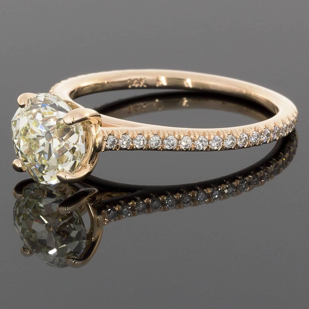 Take her breath away with this spectacular 1.83ctw diamond ring from Martin Flyer! This 65 year old, third generation family owned business handcrafts all their rings with extraordinary attention to detail, using only the highest quality, Hearts &