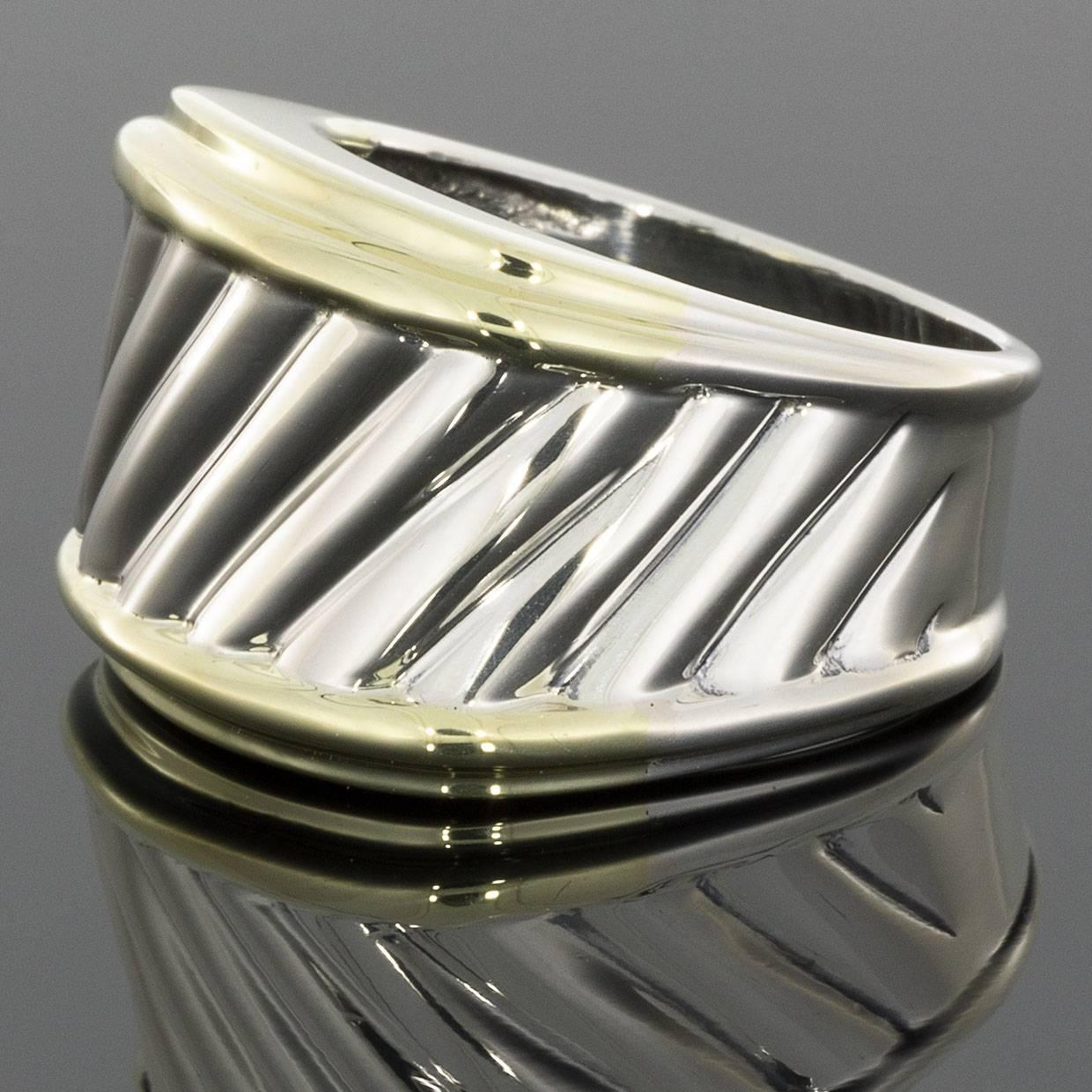 David Yurman's cable style jewelry has become his signature, the unifying element of every collection. This beautiful David Yurman ring is from the Thoroughbred Collection & features this signature cable design. David Yurman has created a unique &