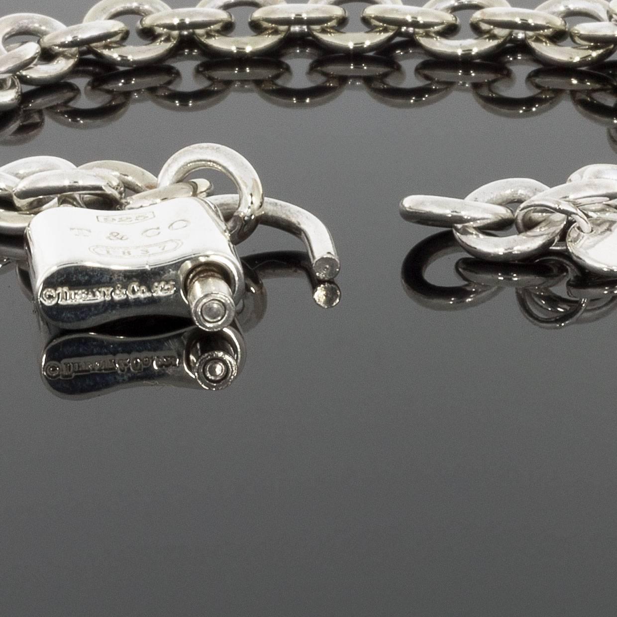 tiffany lock bracelet silver