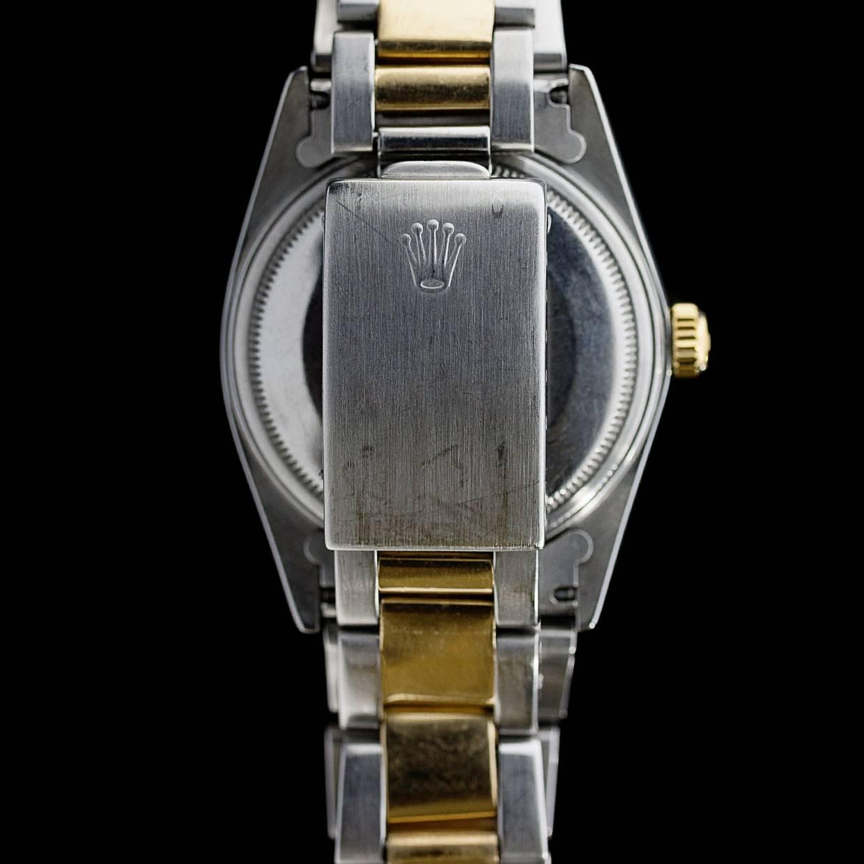 Men's Rolex Yellow Gold Stainless Steel Diamond Datejust Oyster Bracelet Wristwatch