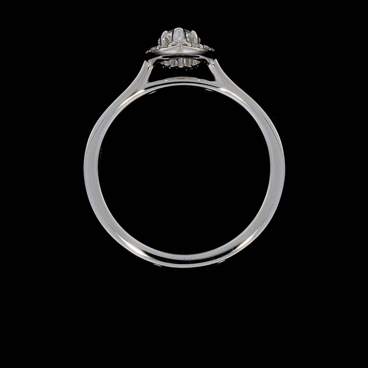 Marquise Cut Marquise Brilliant Diamond Halo White Gold Engagement Ring