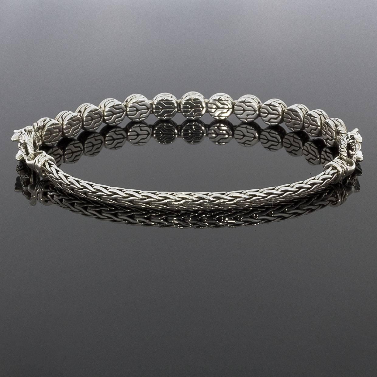 John Hardy Dot Batu Dragon Sterling Silver and 18 Karat Gold Bracelet 1