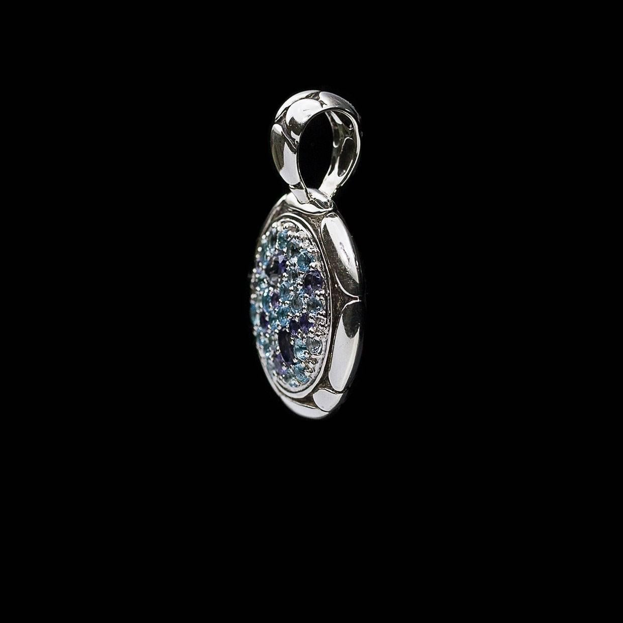 Each piece of John Hardy jewelry has been crafted in Bali since 1975. John Hardy is dedicated to creating timeless one-of-a-kind pieces that are brilliantly alive.

This sterling silver pendant is from John Hardy's Kali Lavafire collection. This