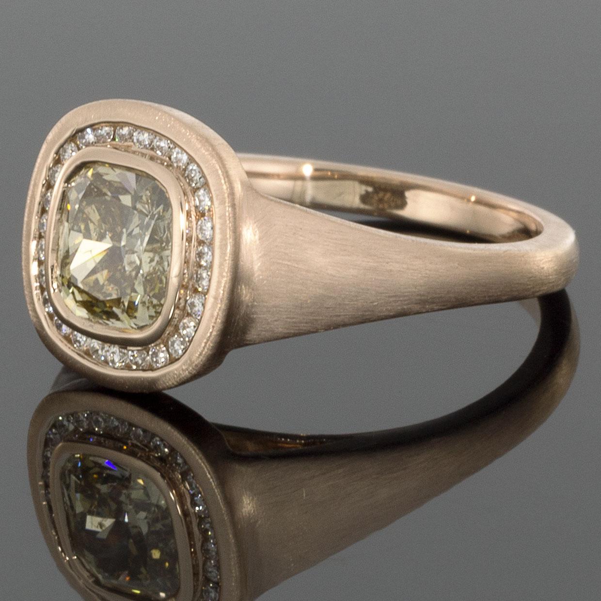 Item Details:
Estimated Retail - $7,150.00
Metal - 14 Karat Rose Gold
Total Carat Weight (TCW) - 1.24 ctw
Certification/Grading - GIA 1192514402
Style - Custom Made Halo Ring
Ring Size - 6.50
Sizable - Yes
Width - 6.00 mm

Stone 1 Information