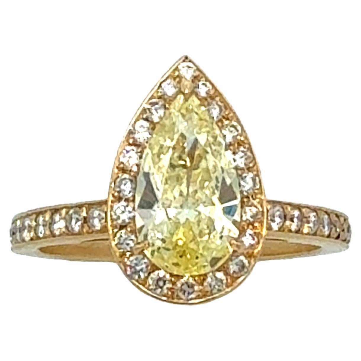 Fancy Yellow Diamond Ring 1.20 carats