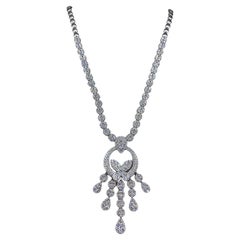 Beautiful Ladies Necklace 18kt White Gold 15.20 Ct.W Diamonds 10257
