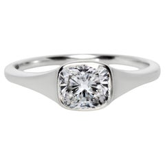 IGI 18K 1.01 Ct H IF Natural Diamond Antique Engagement Ring