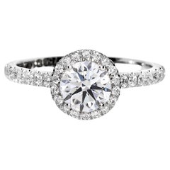 Anello di fidanzamento IGI 18K 3EX 1,18 Ct G SI2 Natural Diamond Antique Art Deco