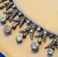 Antique Rose Cut Diamond Necklace