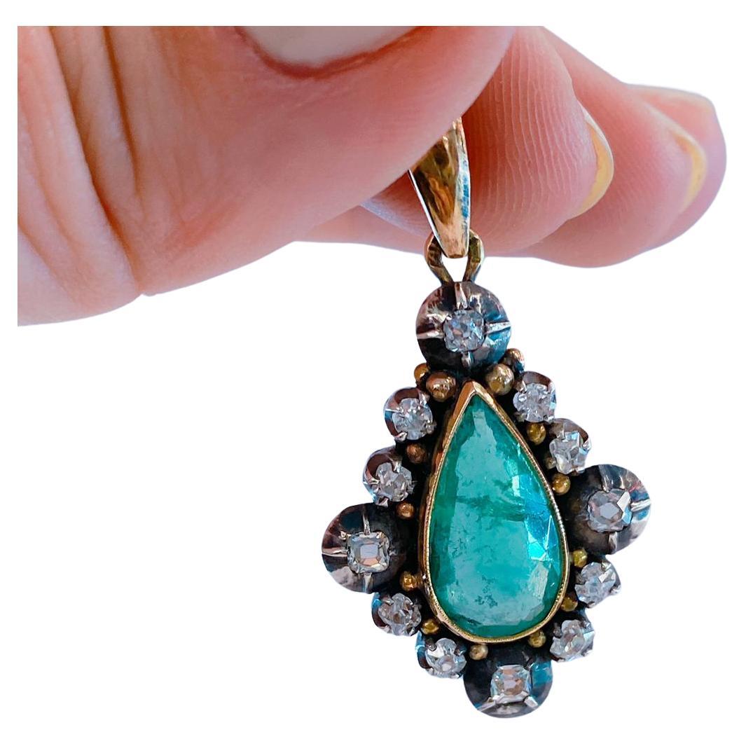 antique emerald pendant