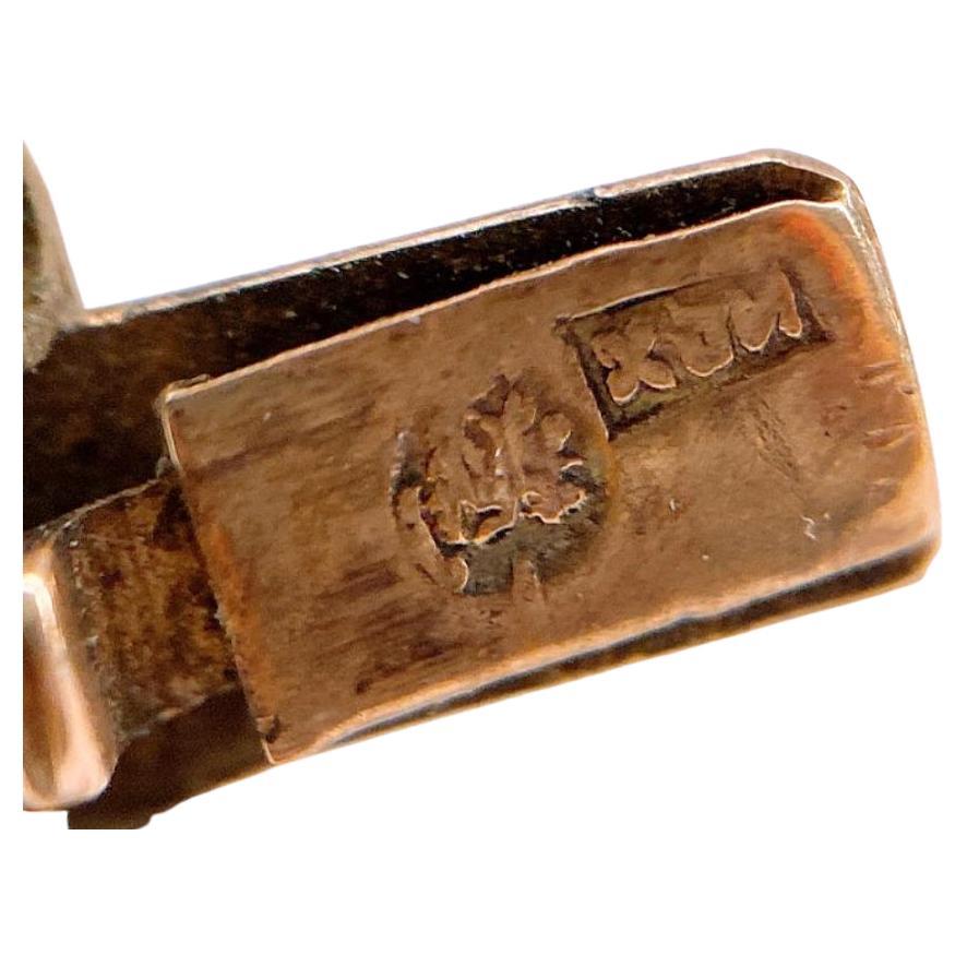 Bracelet jonc russe ancien en or avec fer à cheval en diamants taille vieille mine, années 1880 Bon état - En vente à Cairo, EG