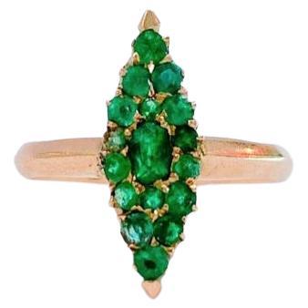 Antique tourmaline Russian Gold Ring For Sale