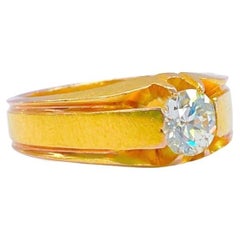 “Antique 14k Gold Old Mine Cut Diamond Solitaire Ring, Odessa 1910”