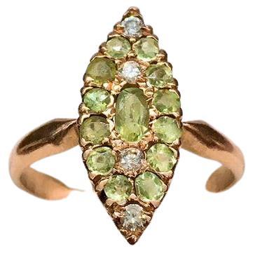 Antique Demantoid Russian Gold Ring For Sale