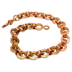 Antique Russian Link Gold Bracelet