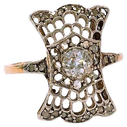 Art Deco Old Mine Cut Diamond Ring