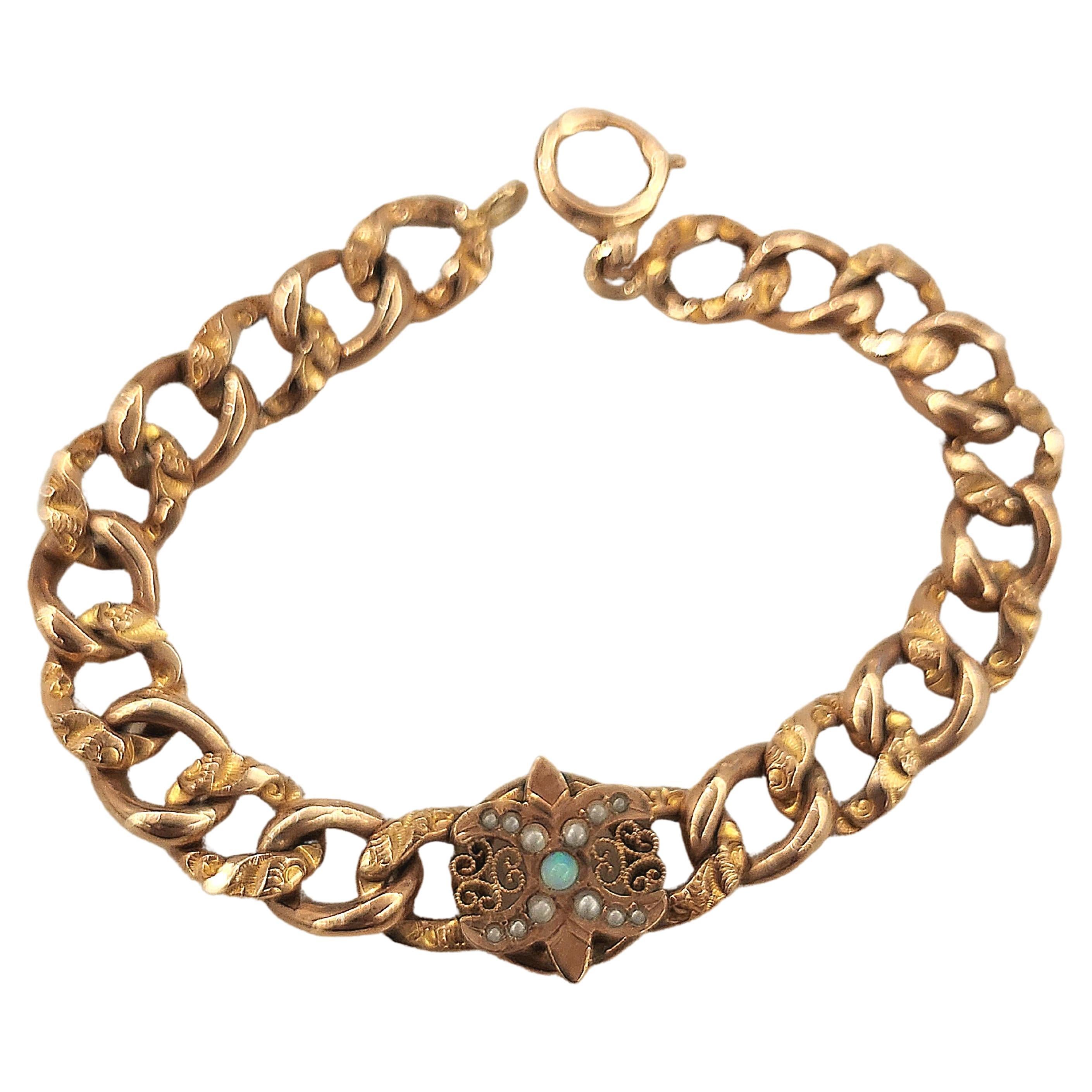 Antique Cam&Co Gold Filled Link Bracelet